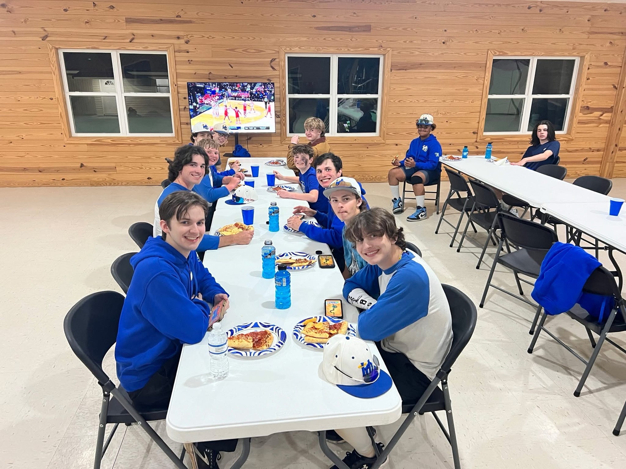 HC Baseball players spending time together during the retreat