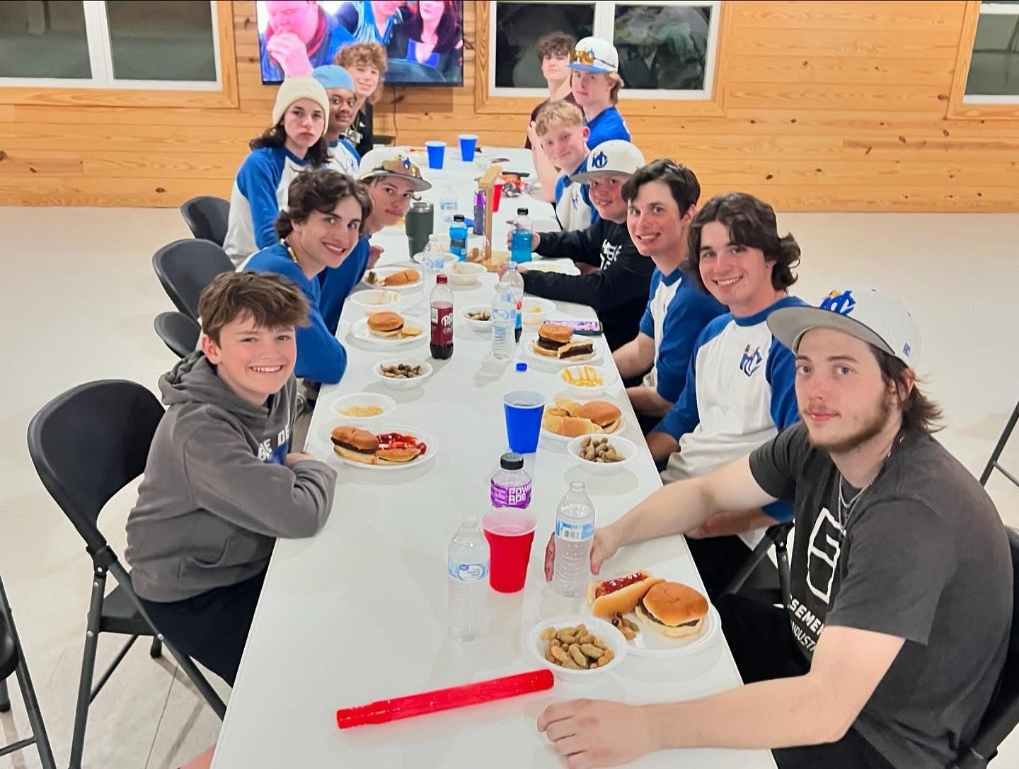 HC Baseball players enjoying the 2025 team retreat