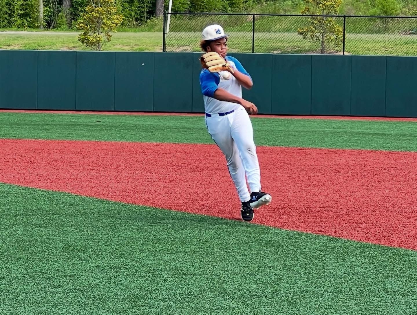 Players participating in summer baseball activities