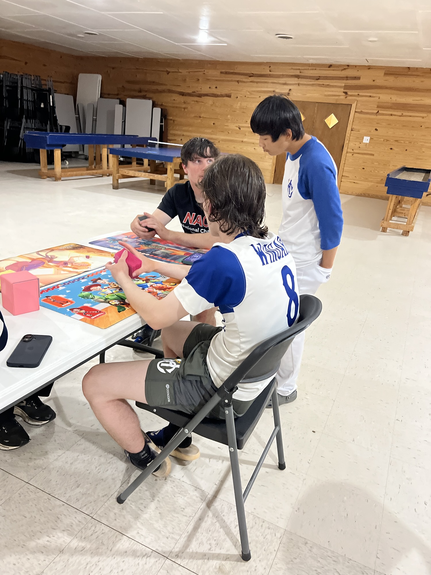 HC Angels enjoying a game together during retreat downtime